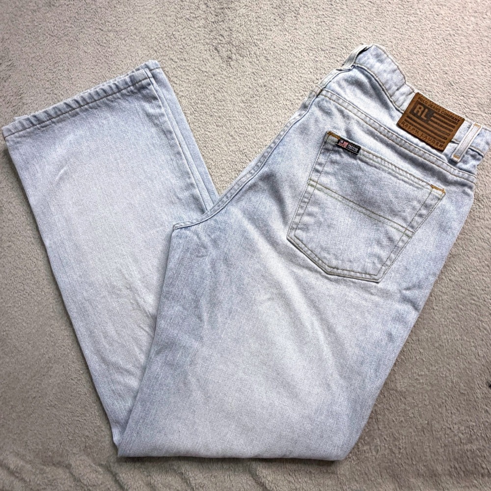 Polo Jeans Co Ralph Lauren Saturday Jean Light Wash Straight Leg Denim 36x31